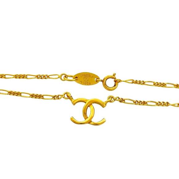 CHANEL Gold Logo Necklace